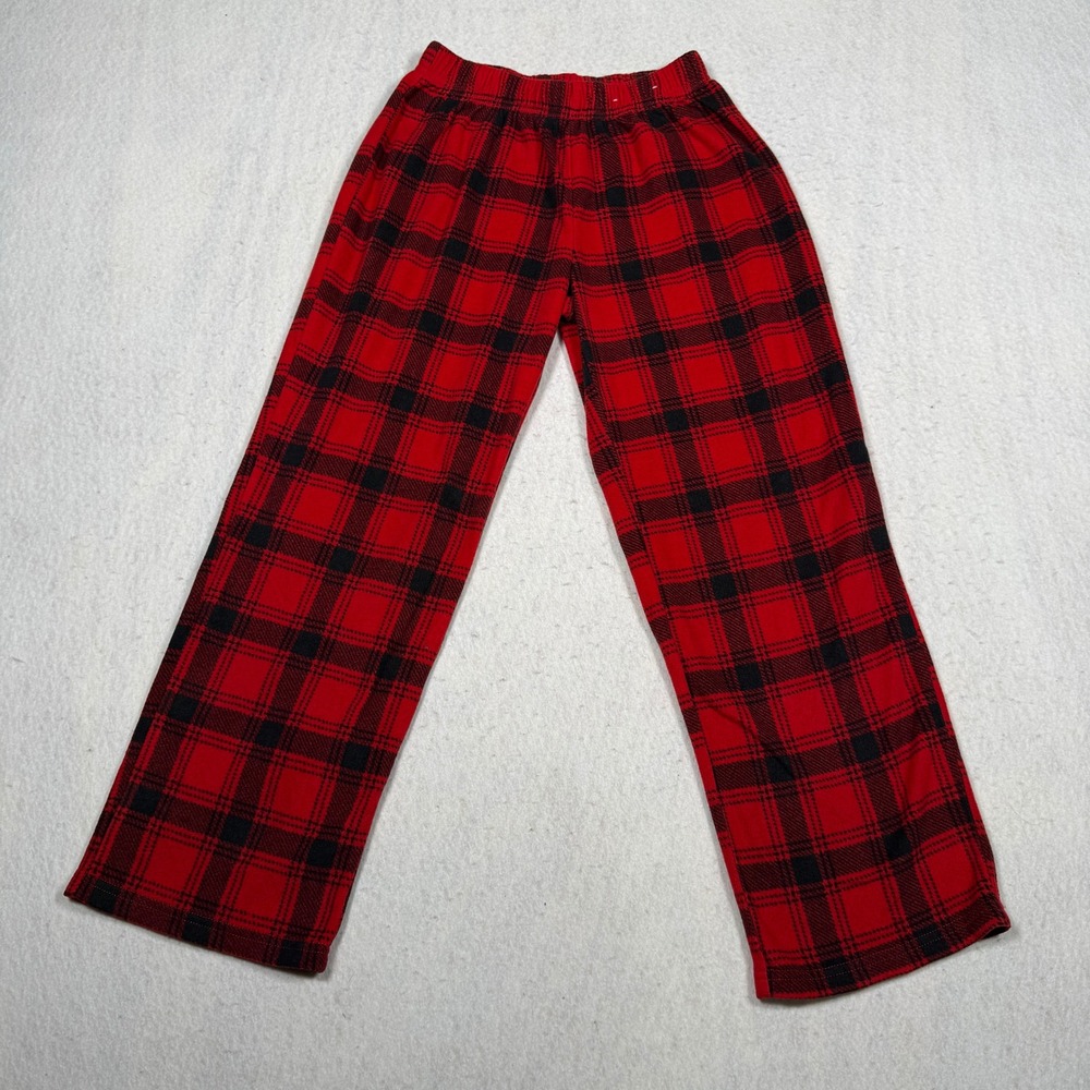 Wondershop Target Kids Red Black Buffalo Plaid Fleece Pajama Pants Size M 8